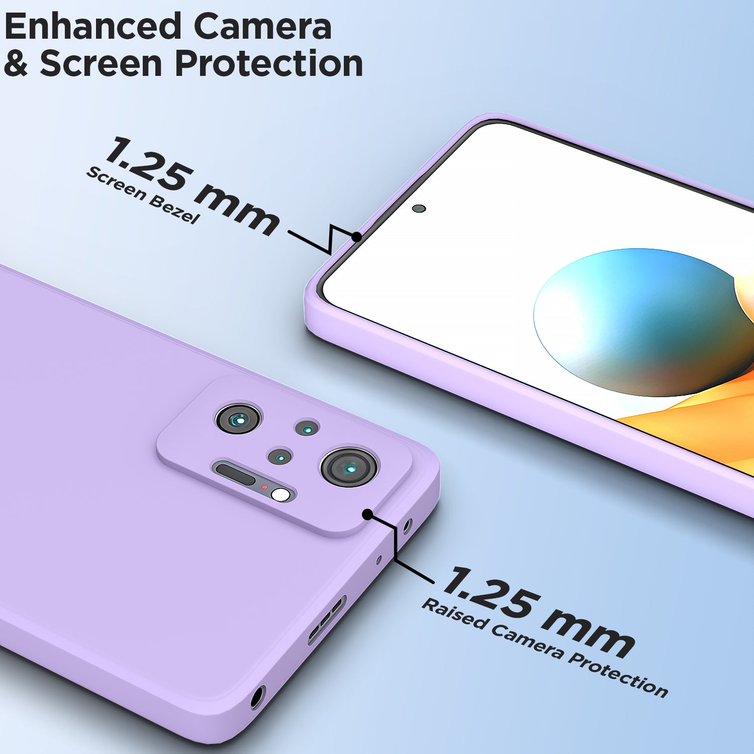 Pikkme Mi Redmi Note 10 Pro / Note 10 Pro Max Soft Matte Liquid Silicone Back Cover (Purple)