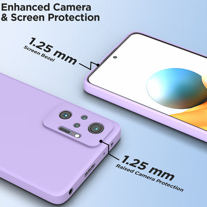 Pikkme Mi Redmi Note 10 Pro / Note 10 Pro Max Soft Matte Liquid Silicone Back Cover (Purple)