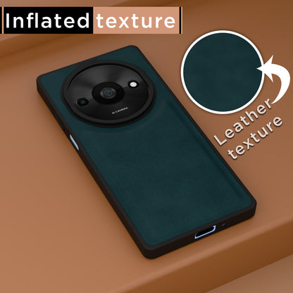 Pikkme Redmi A3 (2024) / Redmi A3x / Poco C61 Premium Leatherback Case (Green)