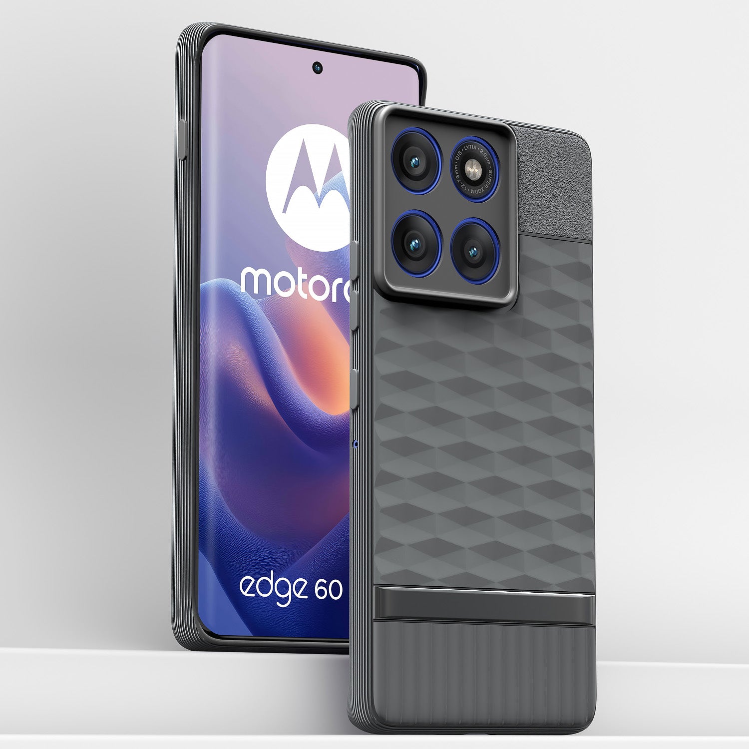 Pikkme Motorola Moto Edge 60 Pro 5G Shockproof Soft Flexible Gencase Back cover (Grey)