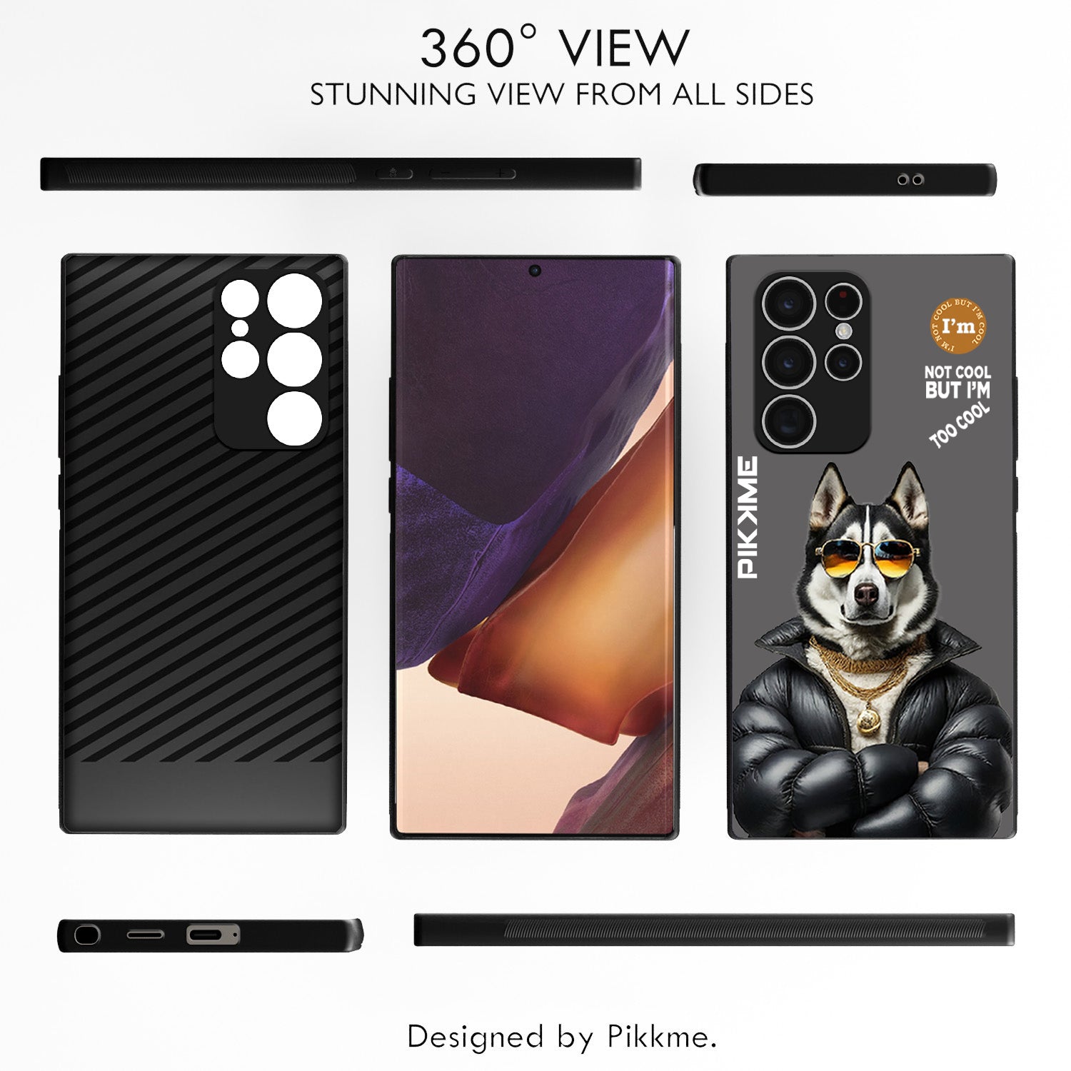 Pikkme Grey Dog Swag  Samsung Galaxy S24 Ultra 5G NIm2 Back Cover (Design 02)