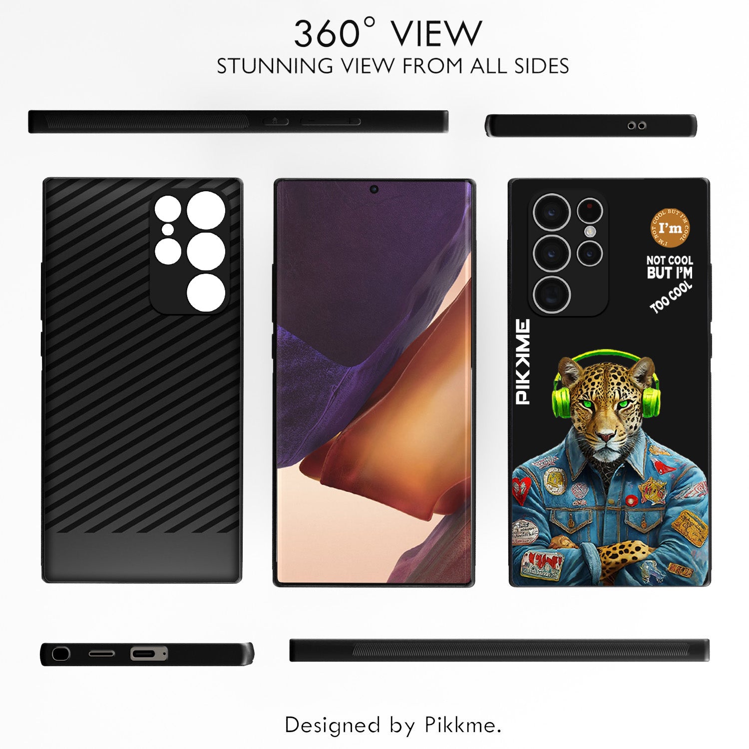 Pikkme Stylish Black Leopard Swag Samsung Galaxy S24 Ultra 5G Nim2 Back Cover (Design 03)