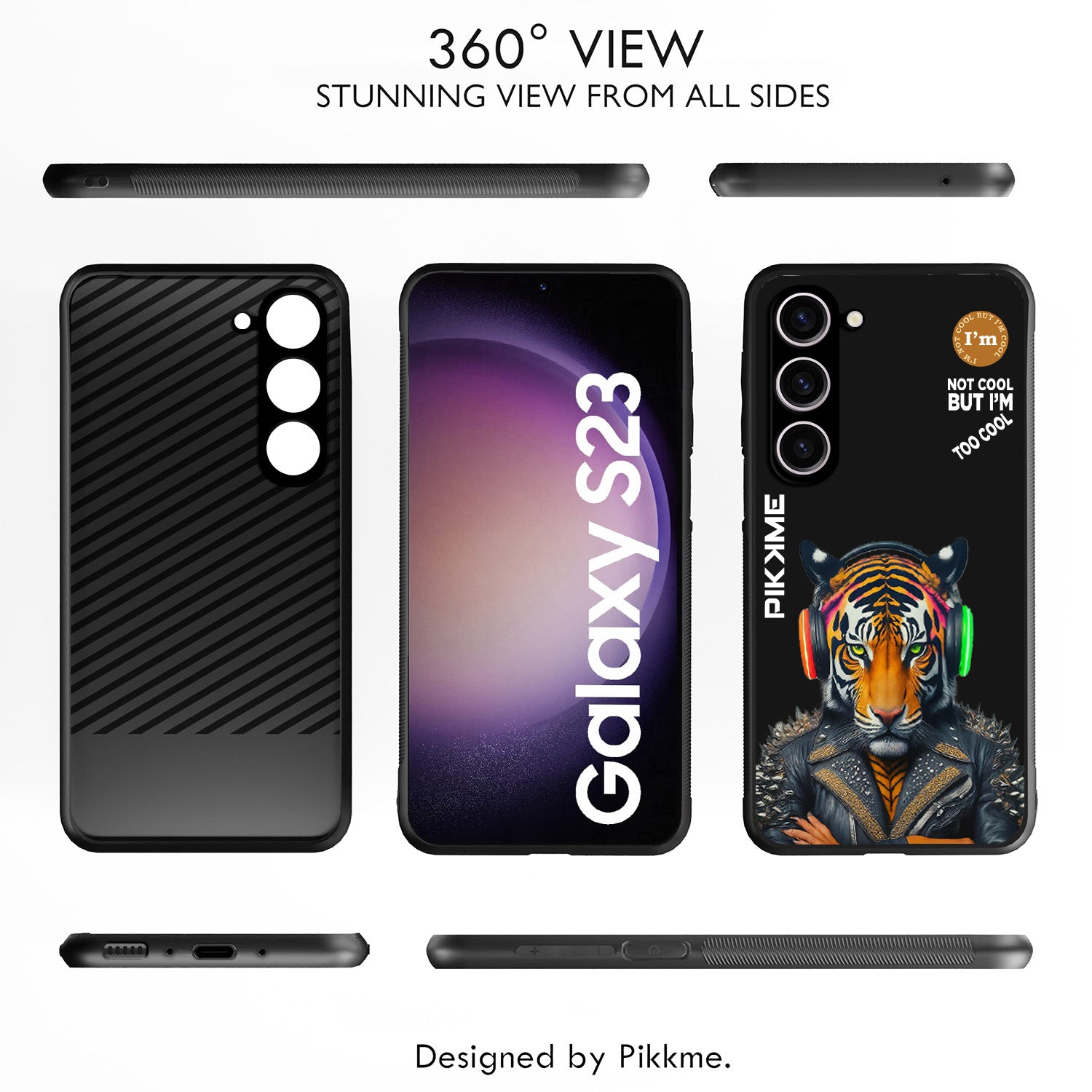 Pikkme Black Tiger Swag  Samsung Galaxy S23 5G NIm2 Back Cover (Design 06)