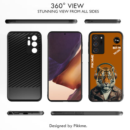 Pikkme Back Cover Pc Tpu + Printed Cool Funky Stylish Brown Tiger Swag Raised Edges Camera Protection |Bumper Case For Samsung Galaxy Note 20 Ultra (Design 09)