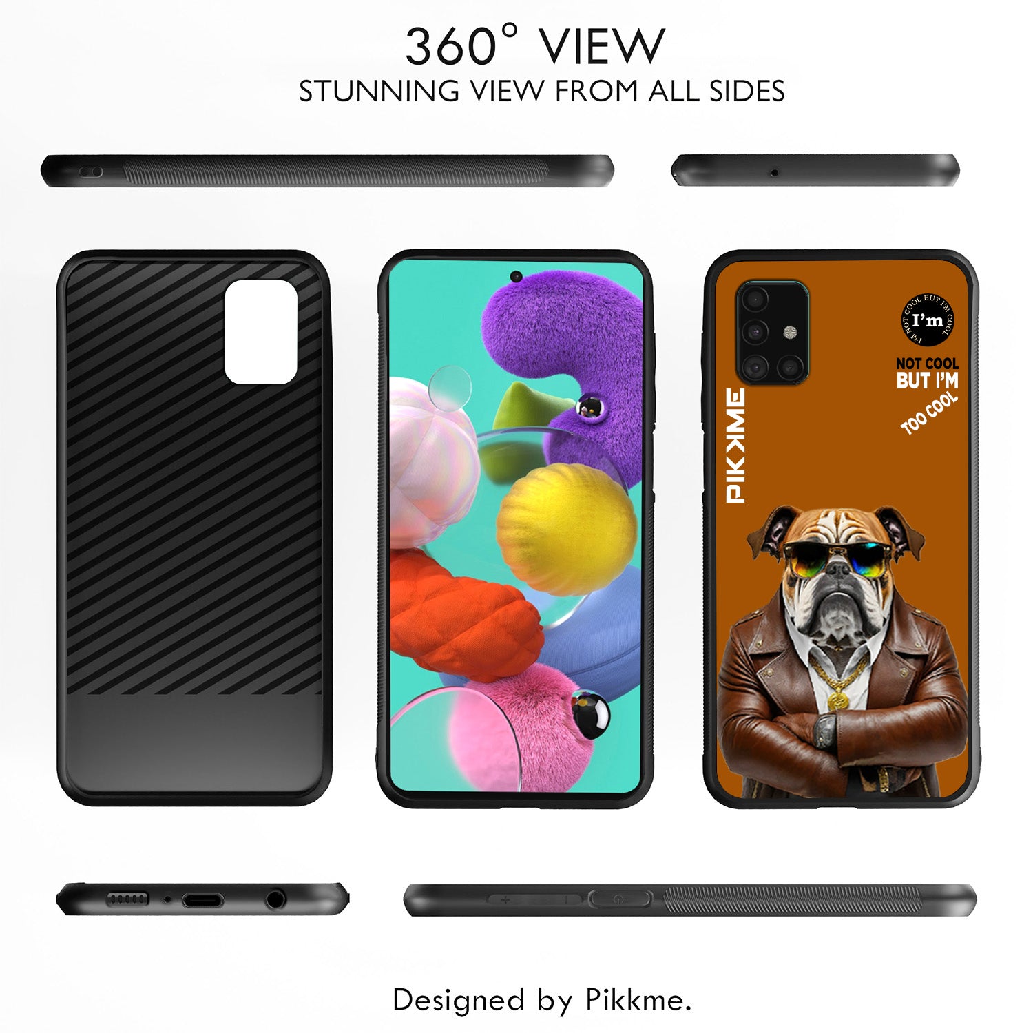 Pikkme Stylish Brown Dog Swag Samsung Galaxy A51 Back Cover (Design 10)