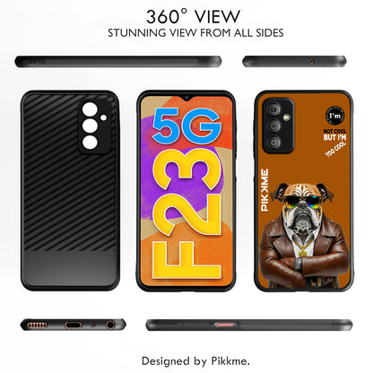 Pikkme Back Cover Pc Tpu + Printed Cool Funky Stylish Brown Dog Swag Raised Edges Camera Protection |Bumper Case For Samsung Galaxy M13 (Design 10)