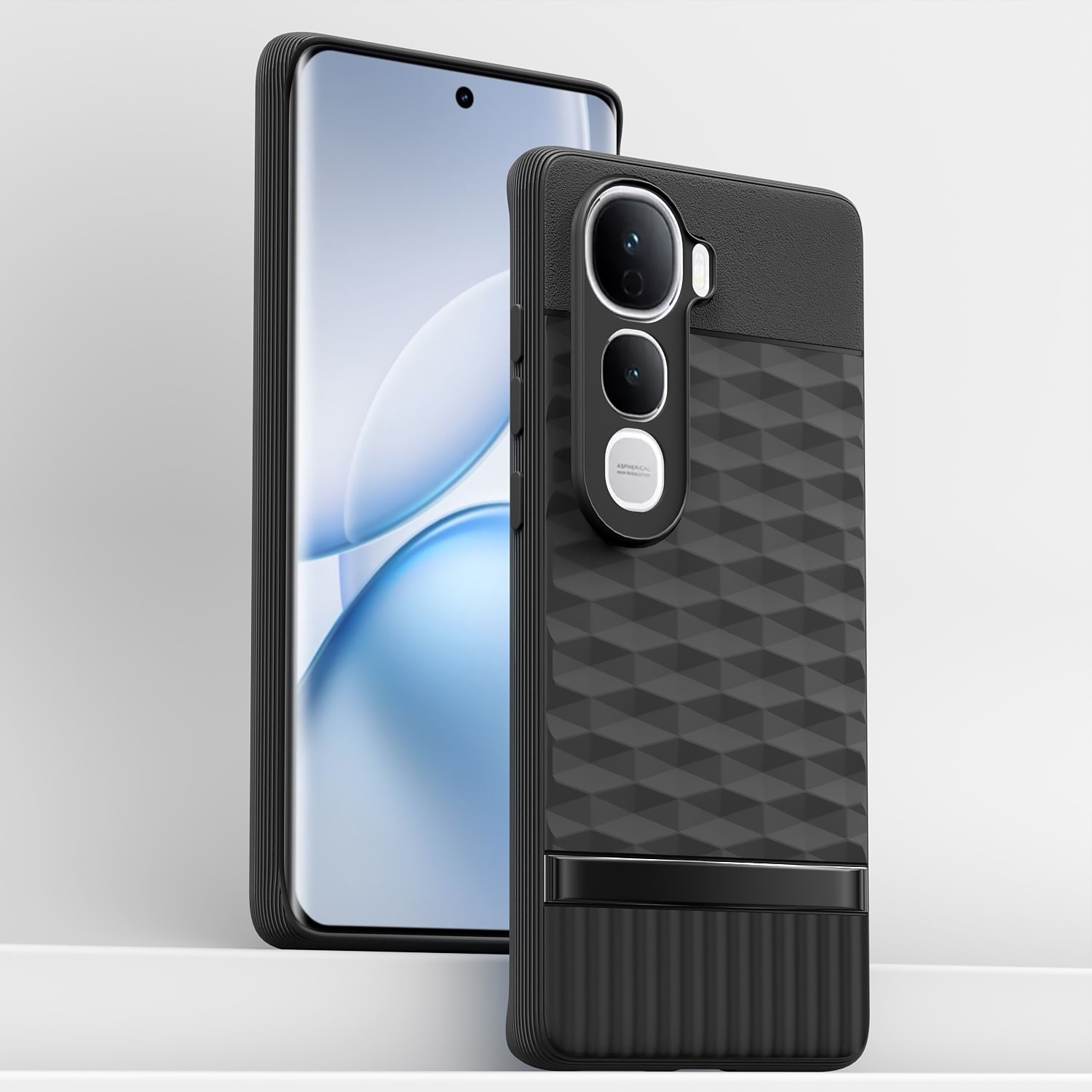 Pikkme Vivo Y400 Pro 5G Shockproof Soft Flexible Gencase Back Cover (Black)
