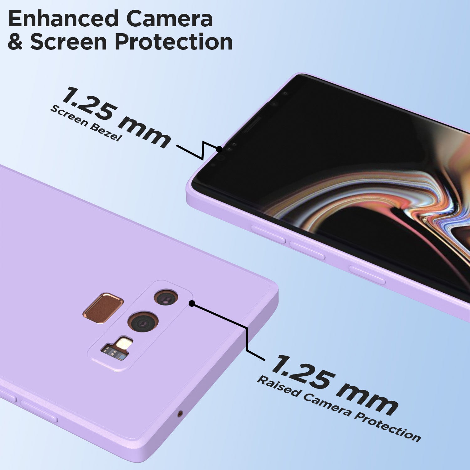 Pikkme Samsung Galaxy Note 9 Soft Matte Silicone Shockproof Case | Purple