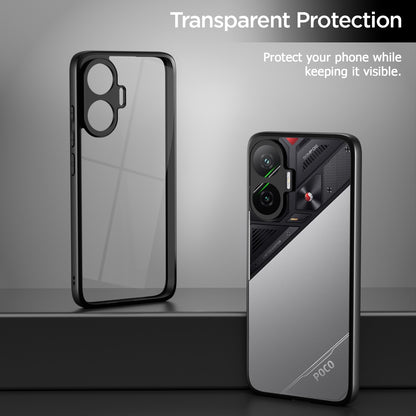 Pikkme Poco F7 5G Eagle 2 Shockproof Sleek Hybrid Armor Back Cover (Black)