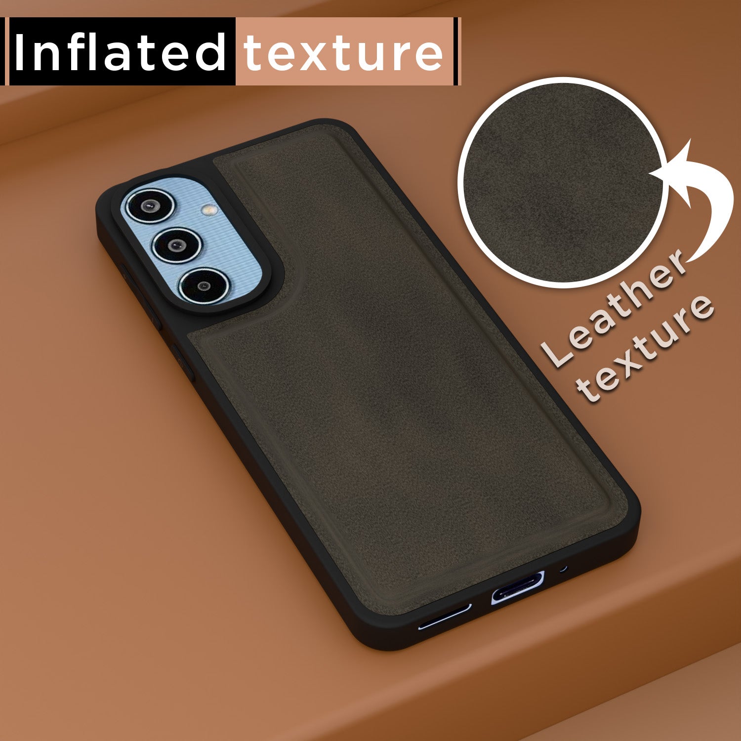 Pikkme Samsung Galaxy M35 5G Premium Leatherback Case (Brown)