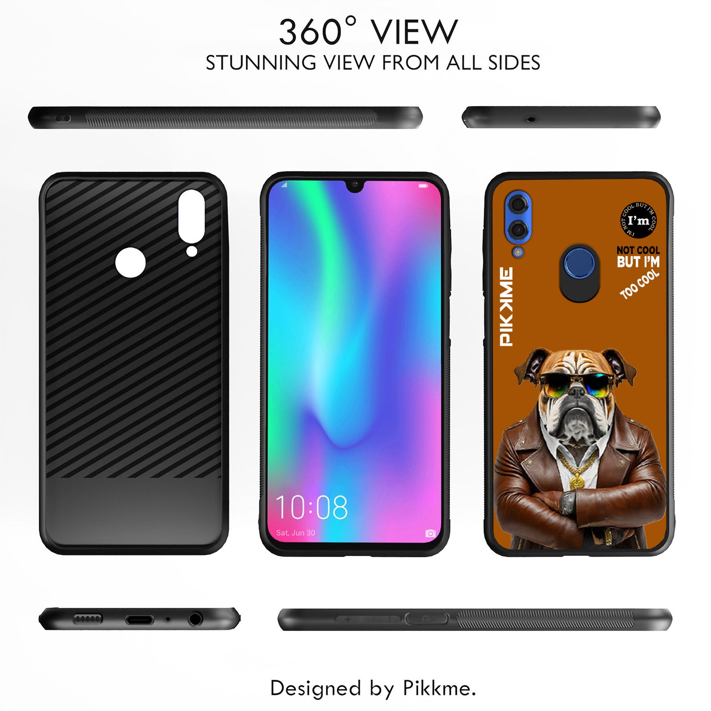 Pikkme Back Cover Pc Tpu + Printed Cool Funky Stylish Brown Dog Swag Raised Edges Camera Protection |Bumper Case For Honor 10 Lite (Design 10)