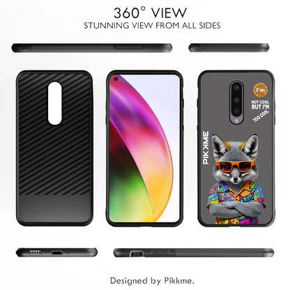 Pikkme Back Cover Pc Tpu + Printed Cool Funky Stylish Grey Wolf Swag Raised Edges Camera Protection |Bumper Case For OnePlus 8 (Design 01)