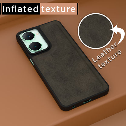 Pikkme iQOO Z9 Lite 5G | Vivo T3 Lite 5G | Vivo Y18 | Y18e | Y03 Premium Super Soft-Touch Leatherback Case (Brown)