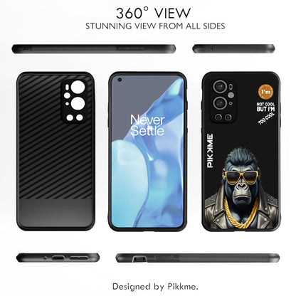 Pikkme Back Cover Pc Tpu + Printed Cool Funky Stylish Black Gorilla Swag Raised Edges Camera Protection |Bumper Case For OnePlus 9 Pro (Design 07)