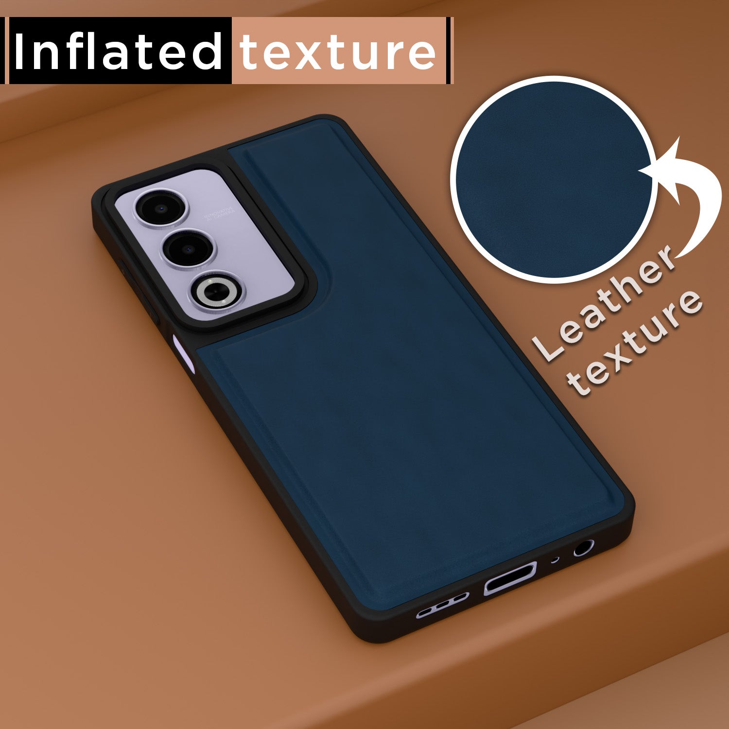 Pikkme Oppo F27 Pro Plus 5G Premium Leatherback Case (Blue)
