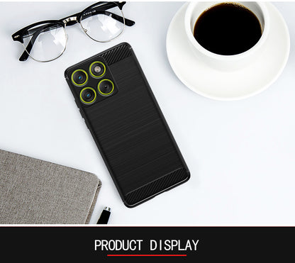 Pikkme Motorola Moto Edge 70 5G Hybrid Carbon Fiber Back Cover (Black)