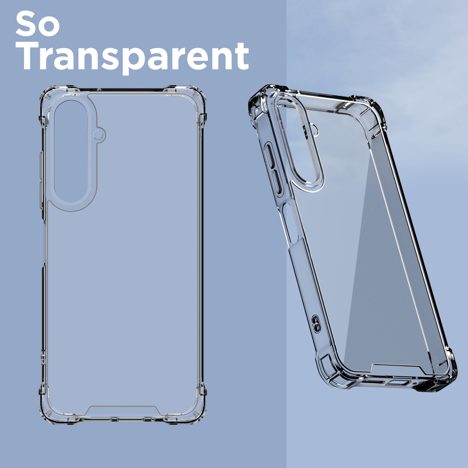 Pikkme Samsung Galaxy A16 5G  PC + TPU Crystal Clear Transparent Back Cover (Transparent)