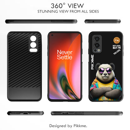 Pikkme Back Cover Pc Tpu + Printed Cool Funky Stylish Black Panda Swag Raised Edges Camera Protection |Bumper Case For OnePlus Nord 2 5G (Design 05)