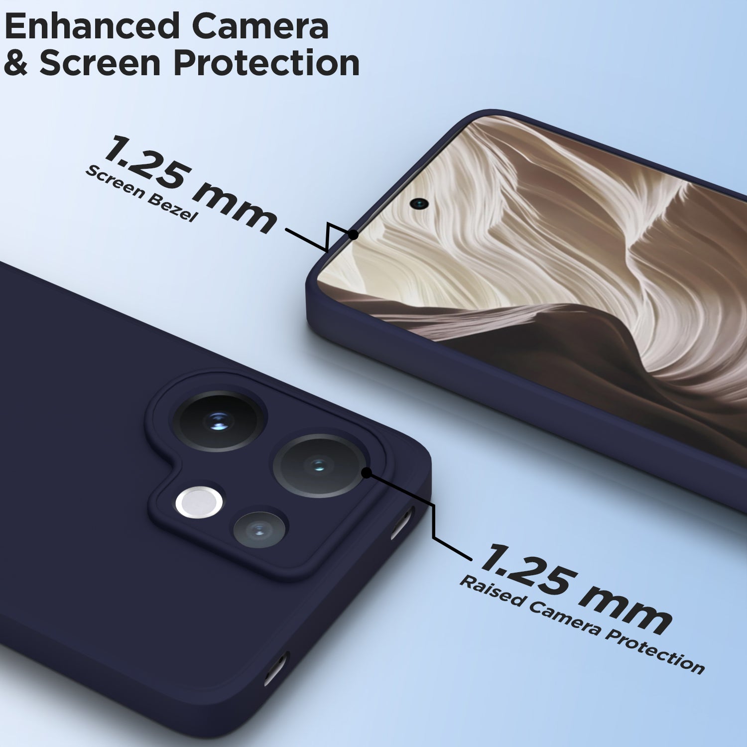Blue Liquid Silicone back cover for Vivo V60/T4 Pro 5G – Pikkme – photo 2