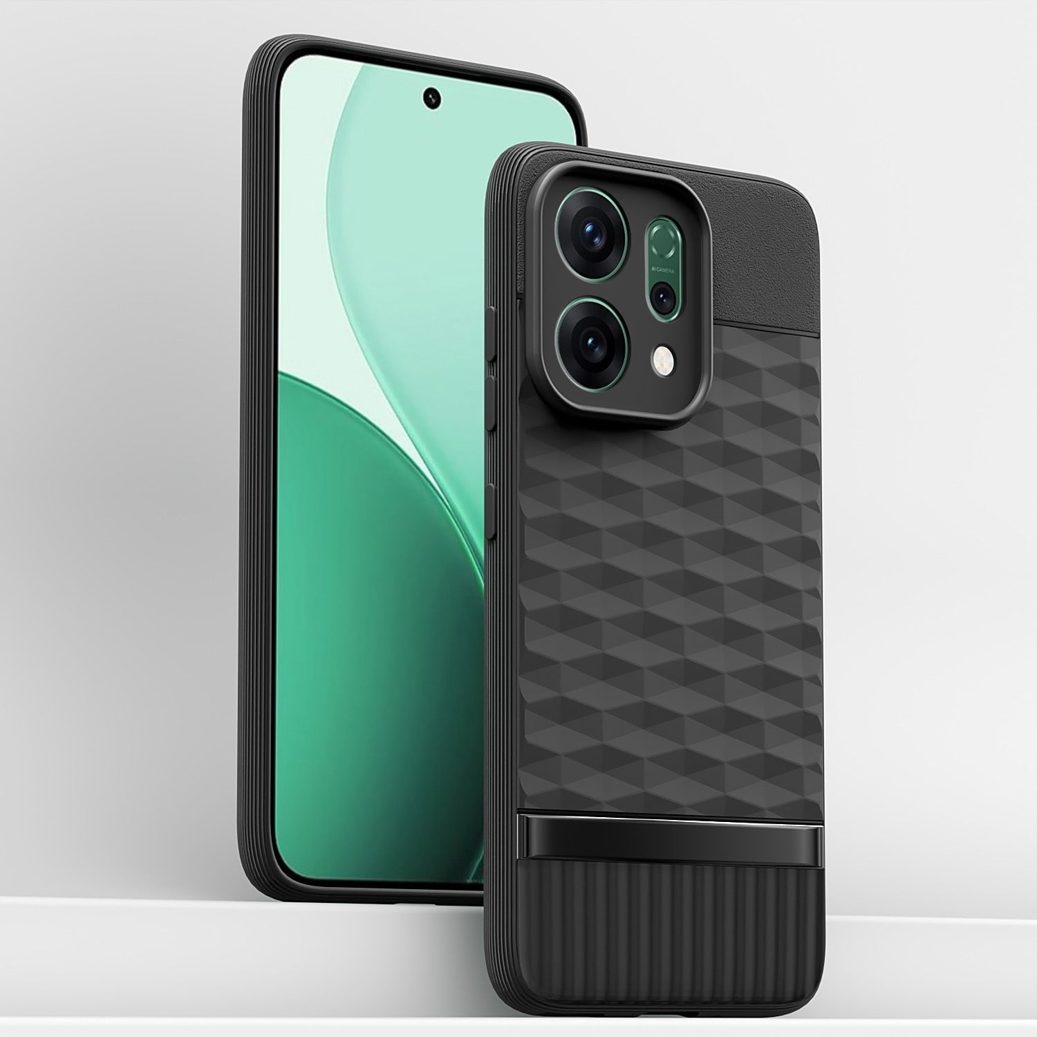 Pikkme Oppo Reno 14 5G Shockproof Soft Flexible Gencase Back cover (Black)