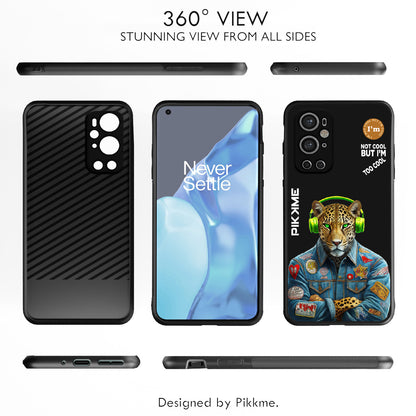 Pikkme Back Cover Pc Tpu + Printed Cool Funky Stylish Black Leopard Swag Raised Edges Camera Protection |Bumper Case For OnePlus 9 Pro (Design 03)