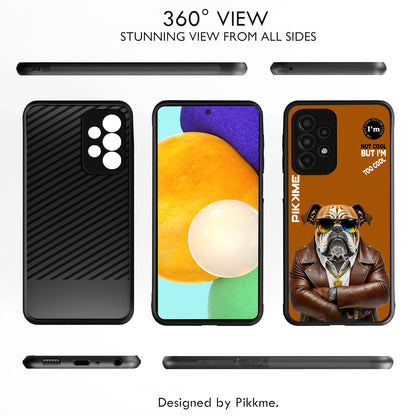 Pikkme Back Cover Pc Tpu + Printed Cool Funky Stylish Brown Dog Swag Raised Edges Camera Protection |Bumper Case For Samsung Galaxy A52S 5G (Design 10)