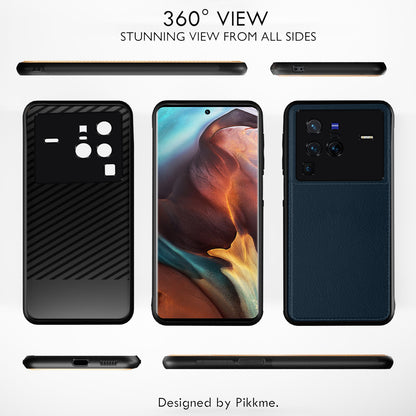 Pikkme Vivo X80 Pro Leatherback Back Case | Blue