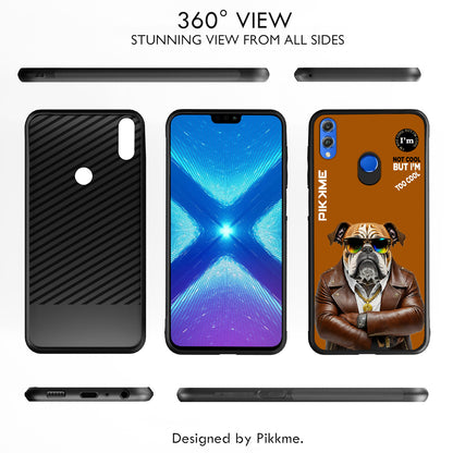 Pikkme Back Cover Pc Tpu + Printed Cool Funky Stylish Brown Dog Swag Raised Edges Camera Protection |Bumper Case For Honor 8X (Design 10)