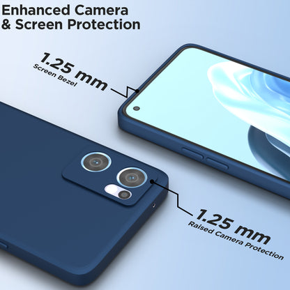 Pikkme Oppo Reno 7 5G Liquid Silicone blue phone cover – photo 2