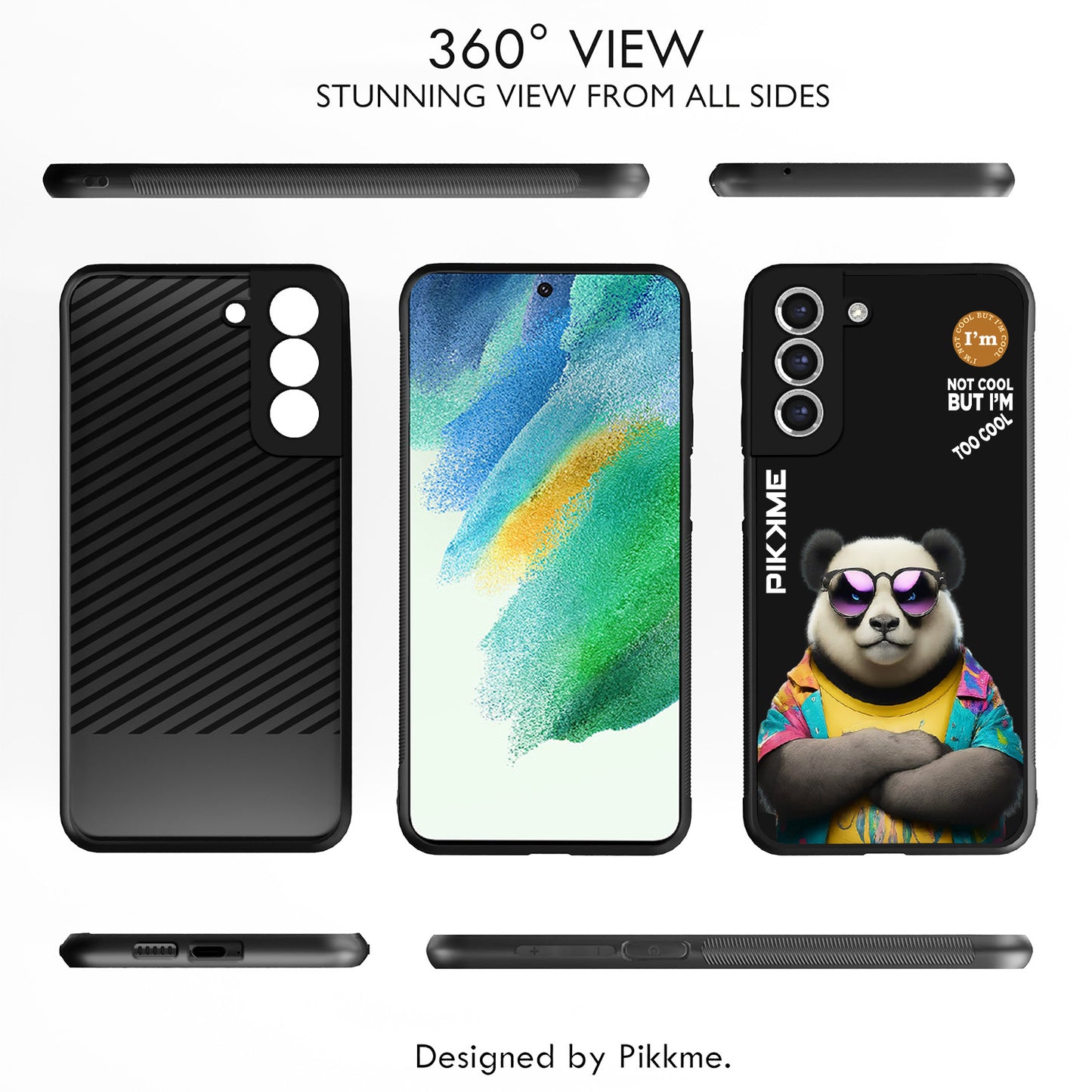 Pikkme Back Cover Pc Tpu + Printed Cool Funky Stylish Black Panda Swag Raised Edges Camera Protection |Bumper Case For Samsung Galaxy S20 Fe (Design 05)