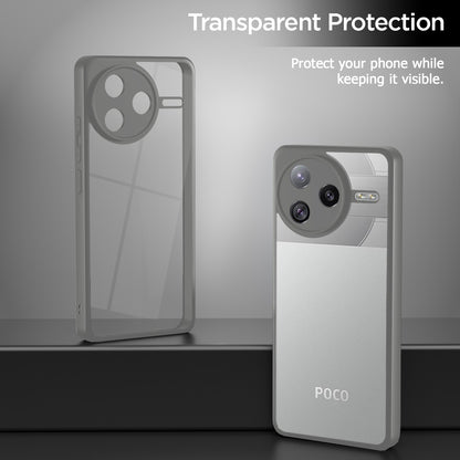 Pikkme Poco F7 Pro 5G Eagle 2 Shockproof Sleek Hybrid Armor Back Cover (Grey)