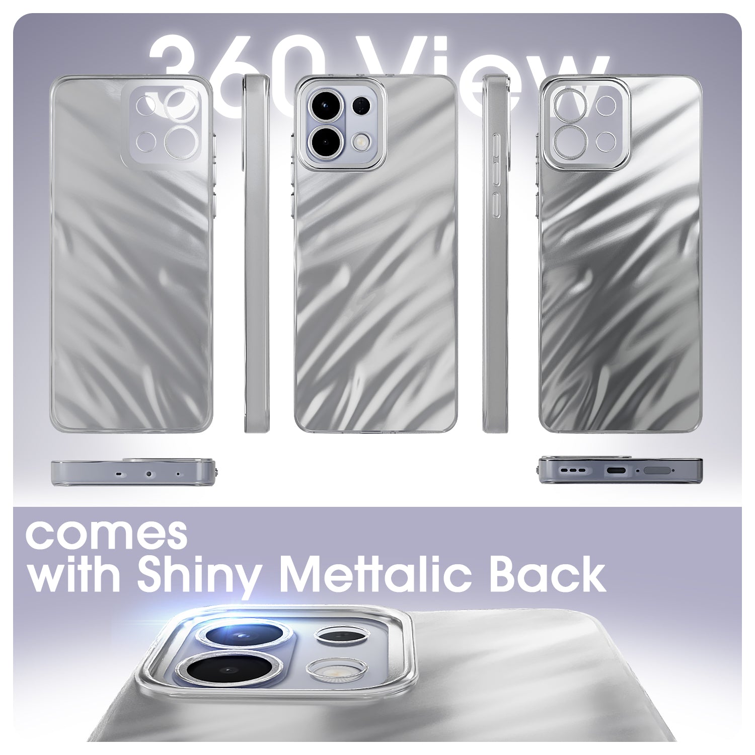 Pikkme Oppo K13 5G Swirl Design Silver Forest Back Cover  (Silver)