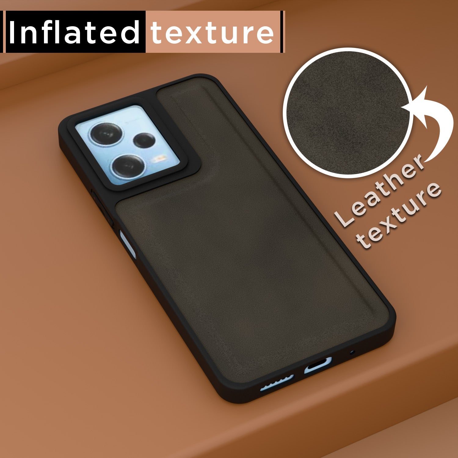 Pikkme Mi Redmi 12 5G / Poco M6 Pro 5G Premium Super Soft-Touch Leatherback Case (Brown)