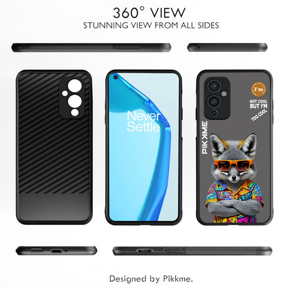 Pikkme Back Cover Pc Tpu + Printed Cool Funky Stylish Grey Wolf Swag Raised Edges Camera Protection |Bumper Case For OnePlus 9 (Design 01)