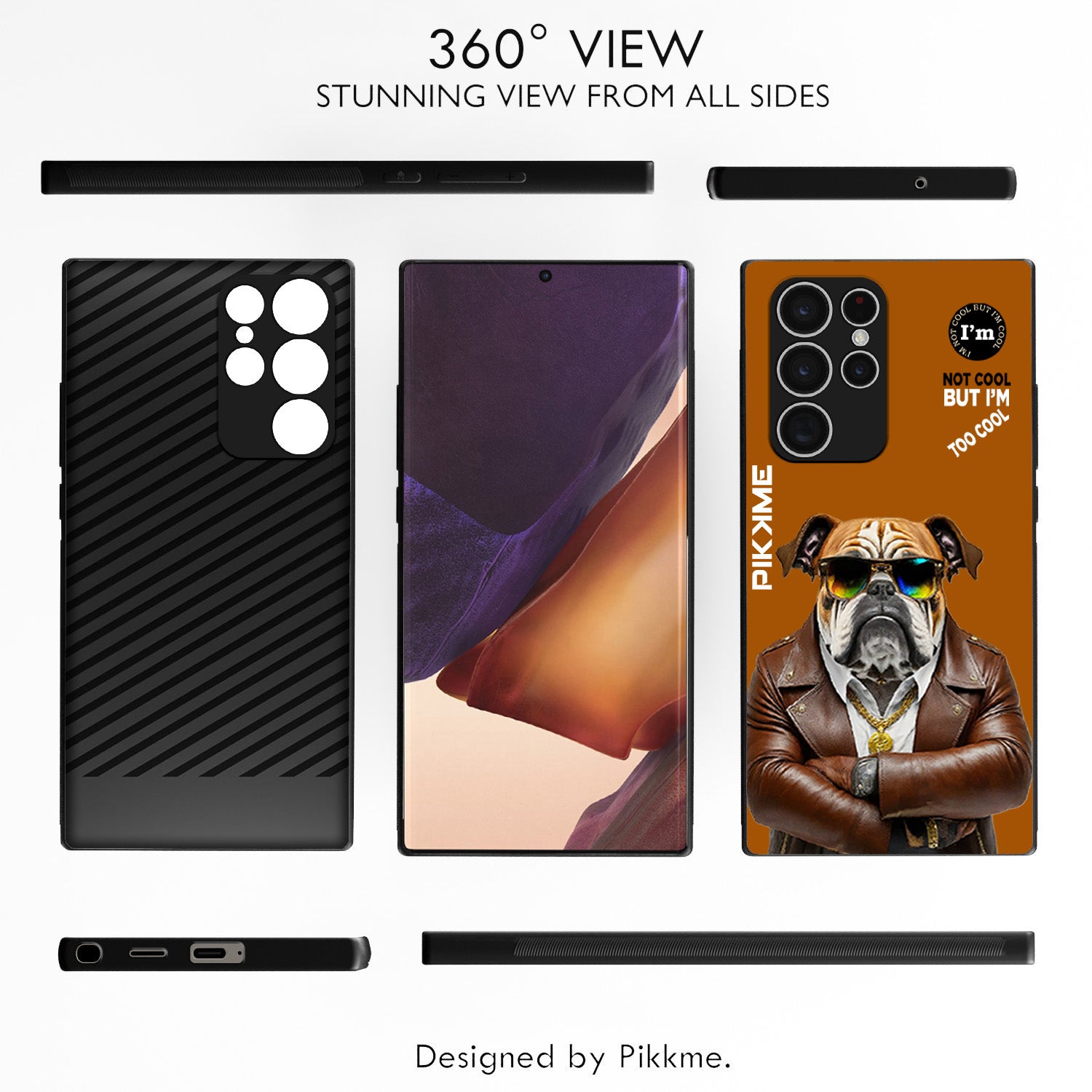 Pikkme Brown Dog Swag  Samsung Galaxy S23 Ultra 5G NIm2 Back Cover (Design 10)