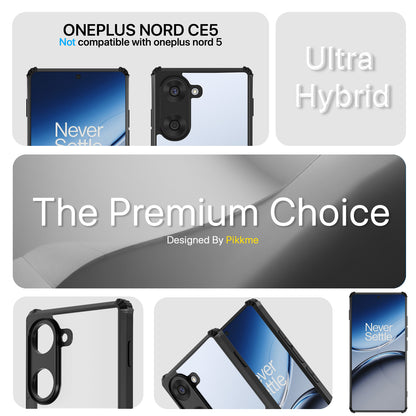 Pikkme OnePlus Nord Ce 5 5G Eagle Shockproof Clear Transparent Back Cover (Black)