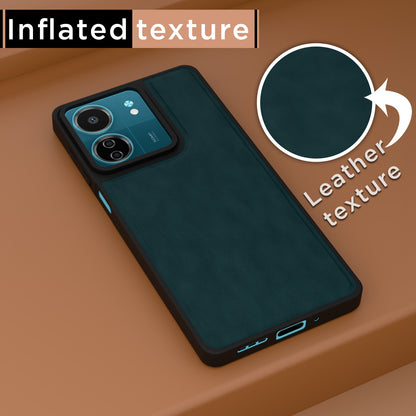 Pikkme Redmi 13C 5G Premium Leatherback Case (Green)