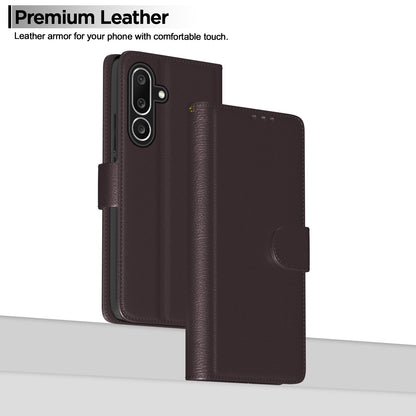 Pikkme Samsung Galaxy M56 5G Vintage Flip Cover (Coffee)