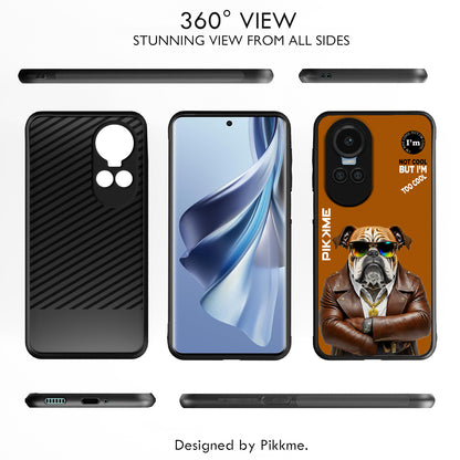 Pikkme Back Cover Pc Tpu + Printed Cool Funky Stylish Brown Dog Swag Raised Edges Camera Protection |Bumper Case For Oppo Reno 11 Pro 5G (Design 10)