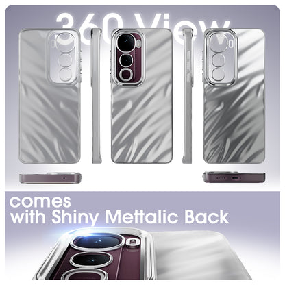 Pikkme Vivo Y400 Pro 5G Swirl Design Silver Forest Back Cover  (Silver)