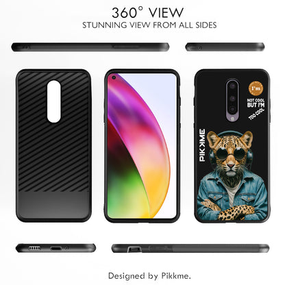 Pikkme Back Cover Pc Tpu + Printed Cool Funky Stylish Black Leopard Swag Raised Edges Camera Protection |Bumper Case For OnePlus 8 (Design 04)