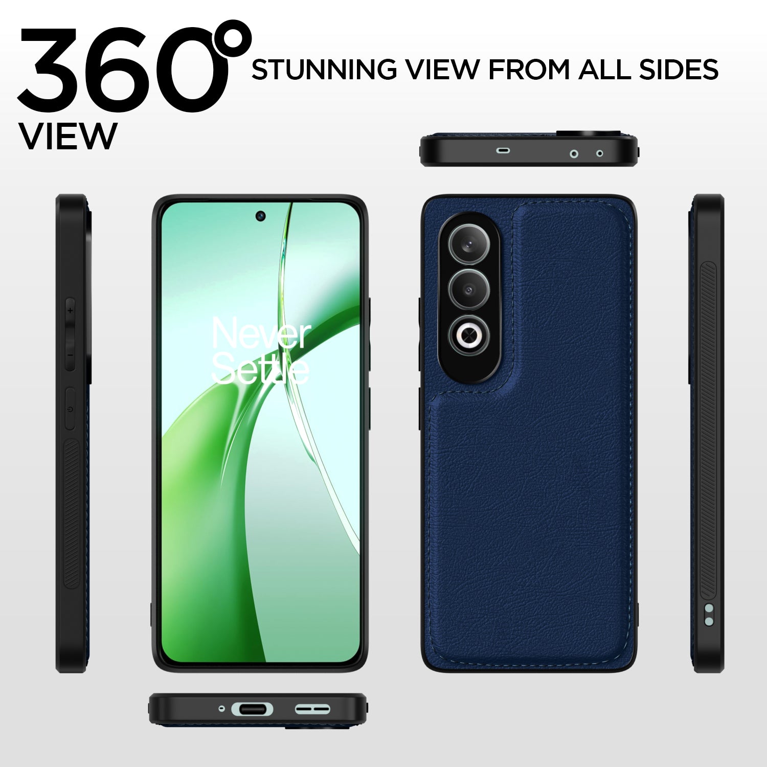 Pikkme OnePlus Nord CE 4 5G Leatherback Back Case | Blue