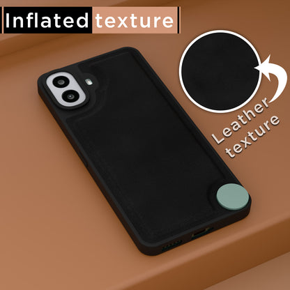 Pikkme CMF by Nothing Phone 1 Premium Super Soft-Touch Leatherback Case (Black)