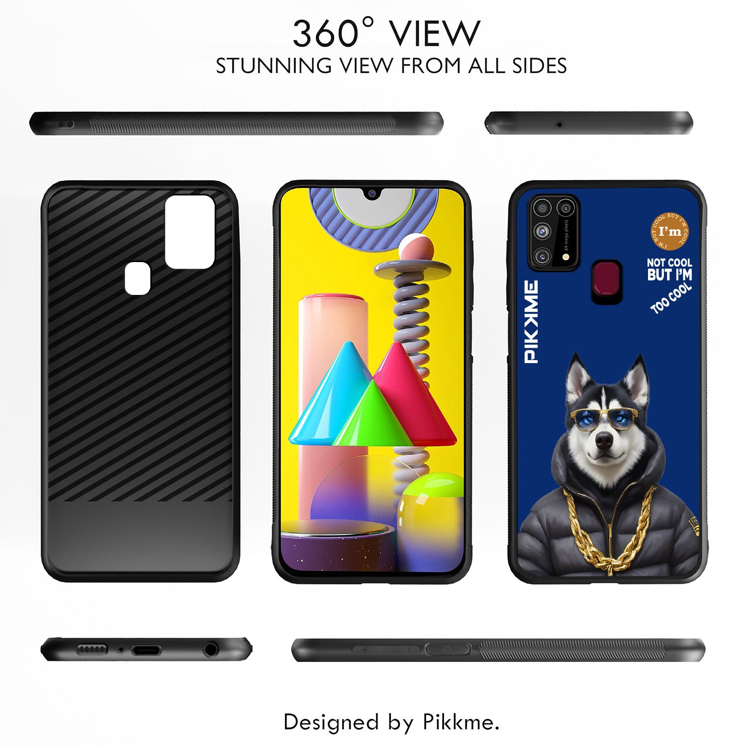 Pikkme Blue Dog Swag  Samsung Galaxy M31 Nim2 Back Cover (Design 08)