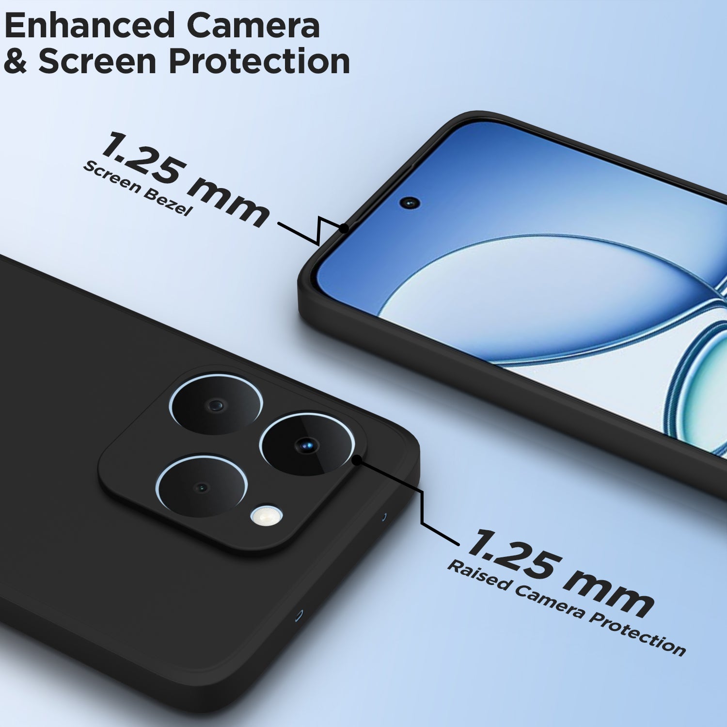 Realme 15T 5G back cover in black by Pikkme – photo 2