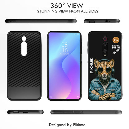 Pikkme Back Cover Pc Tpu + Printed Cool Funky Stylish Black Leopard Swag Raised Edges Camera Protection |Bumper Case For Redmi K20 Pro (Design 04)