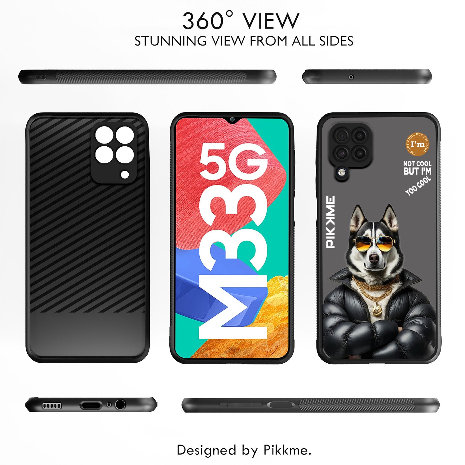 Pikkme Grey Dog Swag  Samsung Galaxy M32 4G Nim2 Back Cover (Design 02)