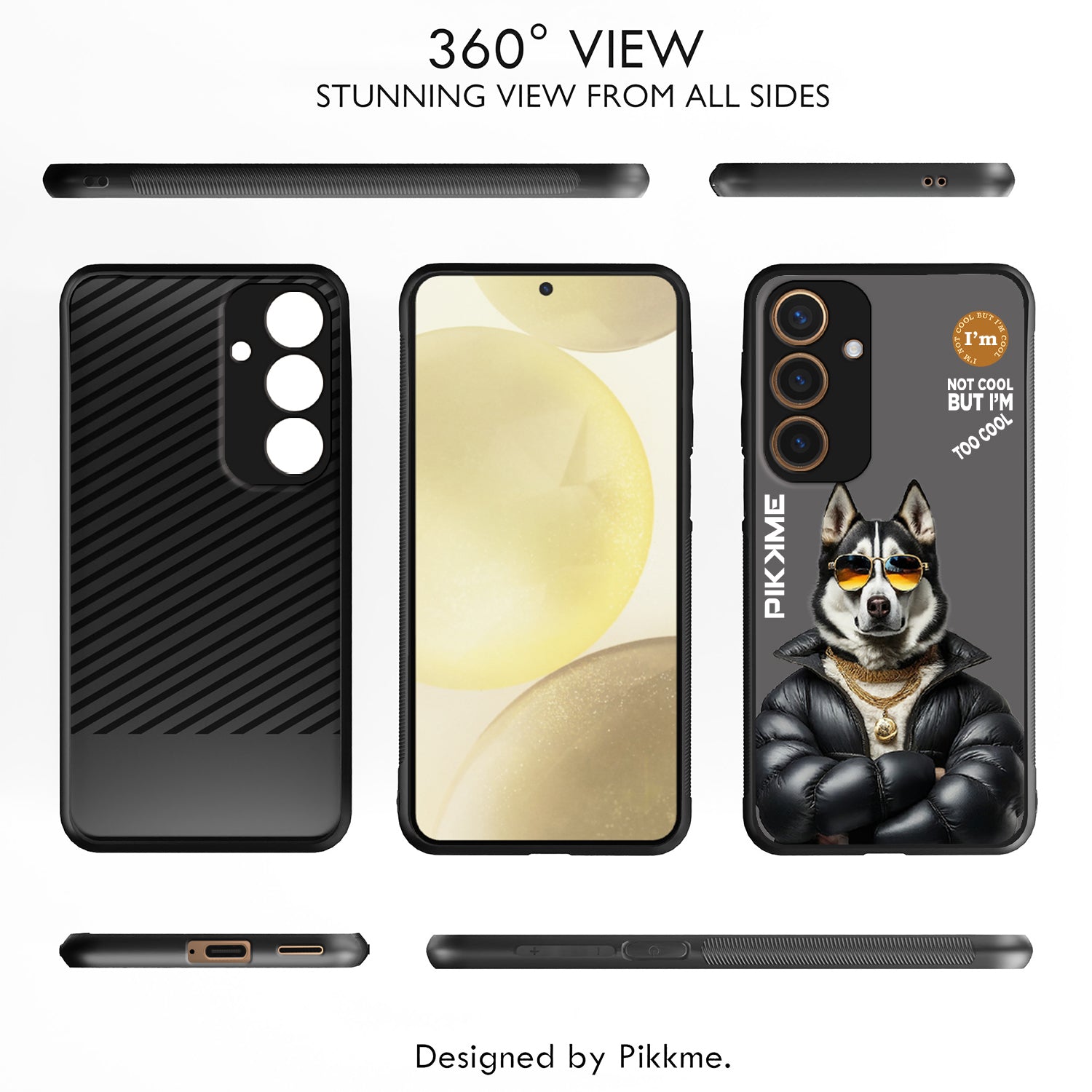 Pikkme Grey Dog Swag  Samsung Galaxy S24 5G NIm2 Back Cover (Design 02)