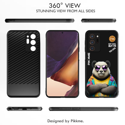 Pikkme Back Cover Pc Tpu + Printed Cool Funky Stylish Black Panda Swag Raised Edges Camera Protection |Bumper Case For Samsung Galaxy Note 20 Ultra (Design 05)