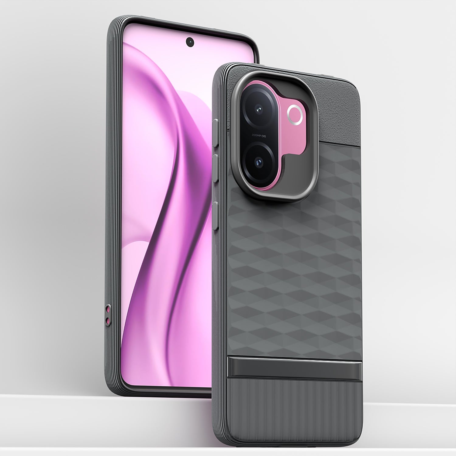 Pikkme Vivo V60e 5G Shockproof Soft Flexible Gencase Back cover (Grey)